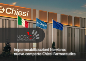 Panoramica dei 11.000 mq di copertura impermeabilizzata da Norkos a Nerviano.