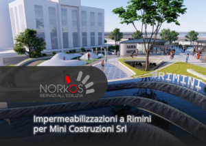 Panoramica dei 6.000 mq di impermeabilizzazione effettuata da Norkos a Rimini.